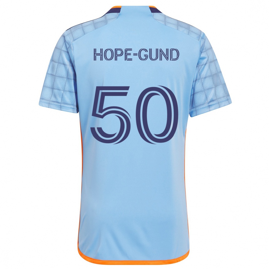 Men Football Kofi Hope-Gund #50 Blue Orange Home Jersey 2024/25 T-Shirt Za