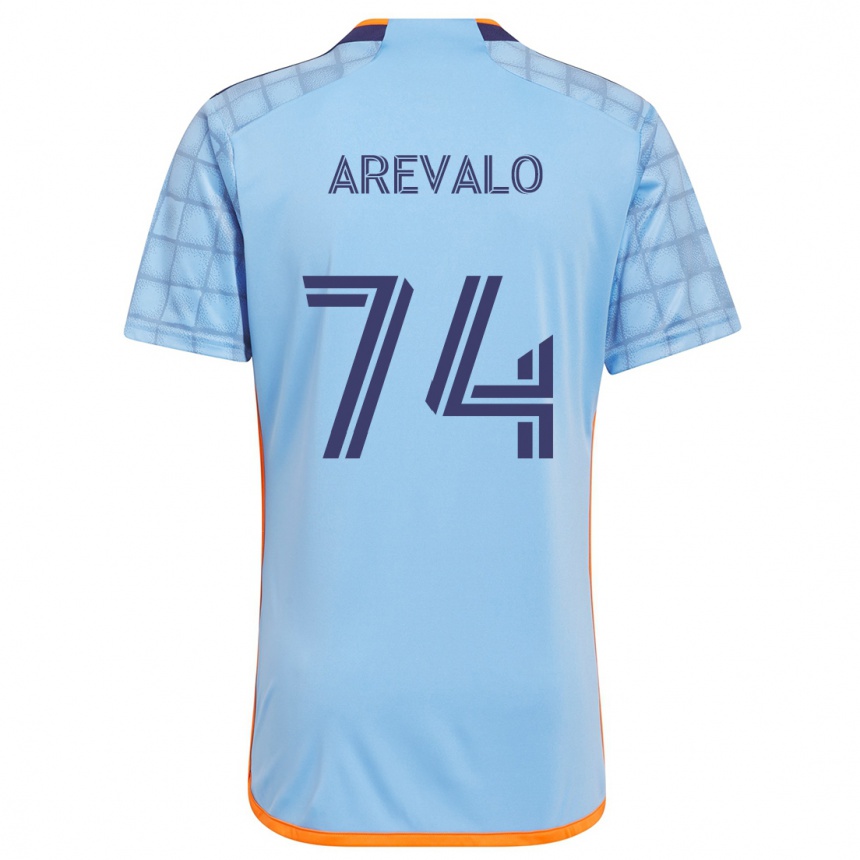 Men Football Ronny Arévalo #74 Blue Orange Home Jersey 2024/25 T-Shirt Za