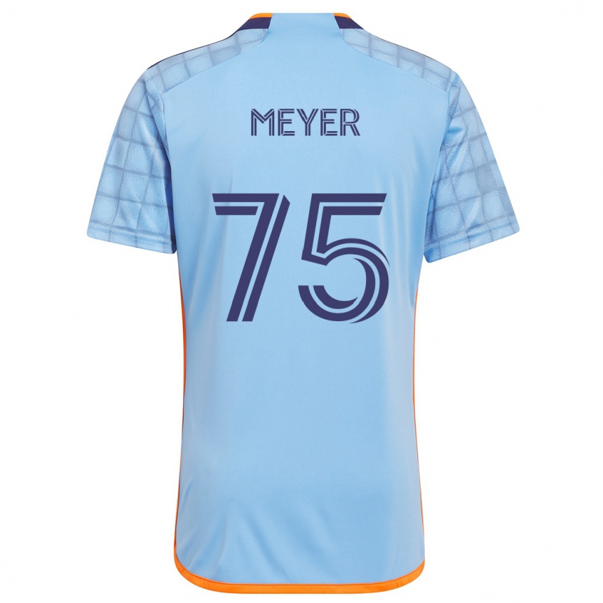 Men Football Will Meyer #75 Blue Orange Home Jersey 2024/25 T-Shirt Za