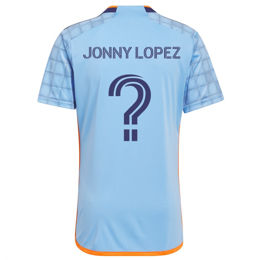 Men Football Jonny Lopez #0 Blue Orange Home Jersey 2024/25 T-Shirt Za