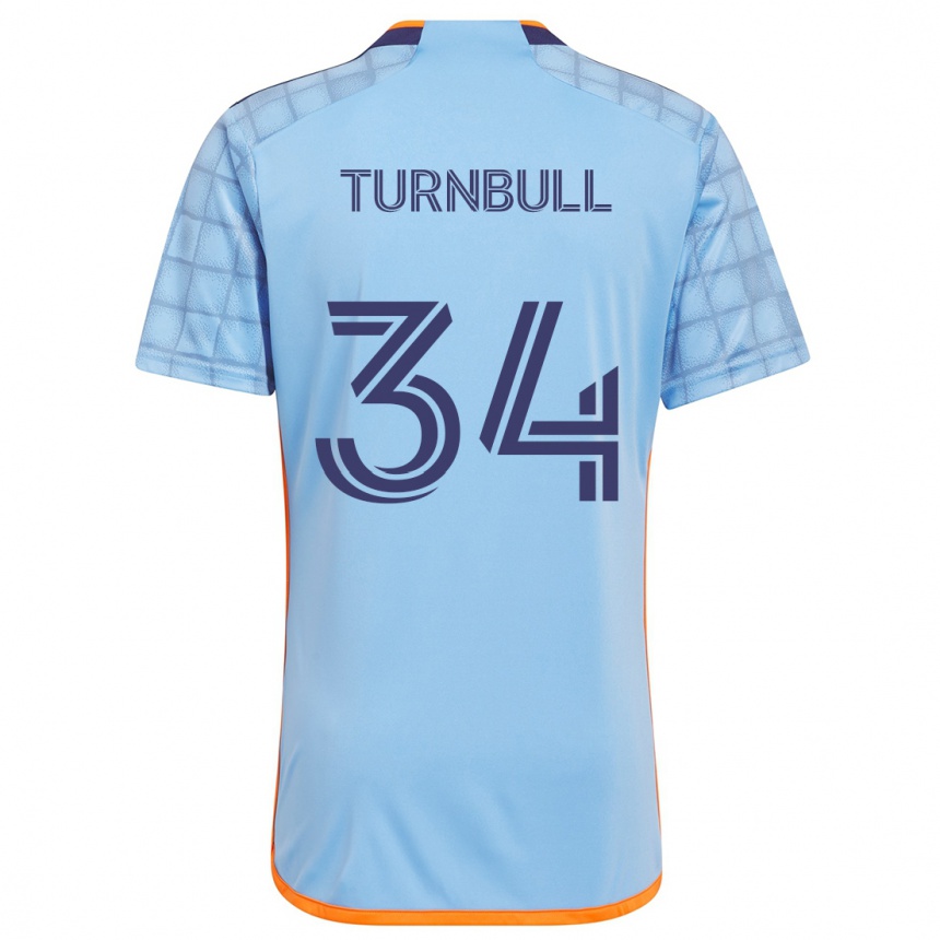 Men Football Stephen Turnbull #34 Blue Orange Home Jersey 2024/25 T-Shirt Za