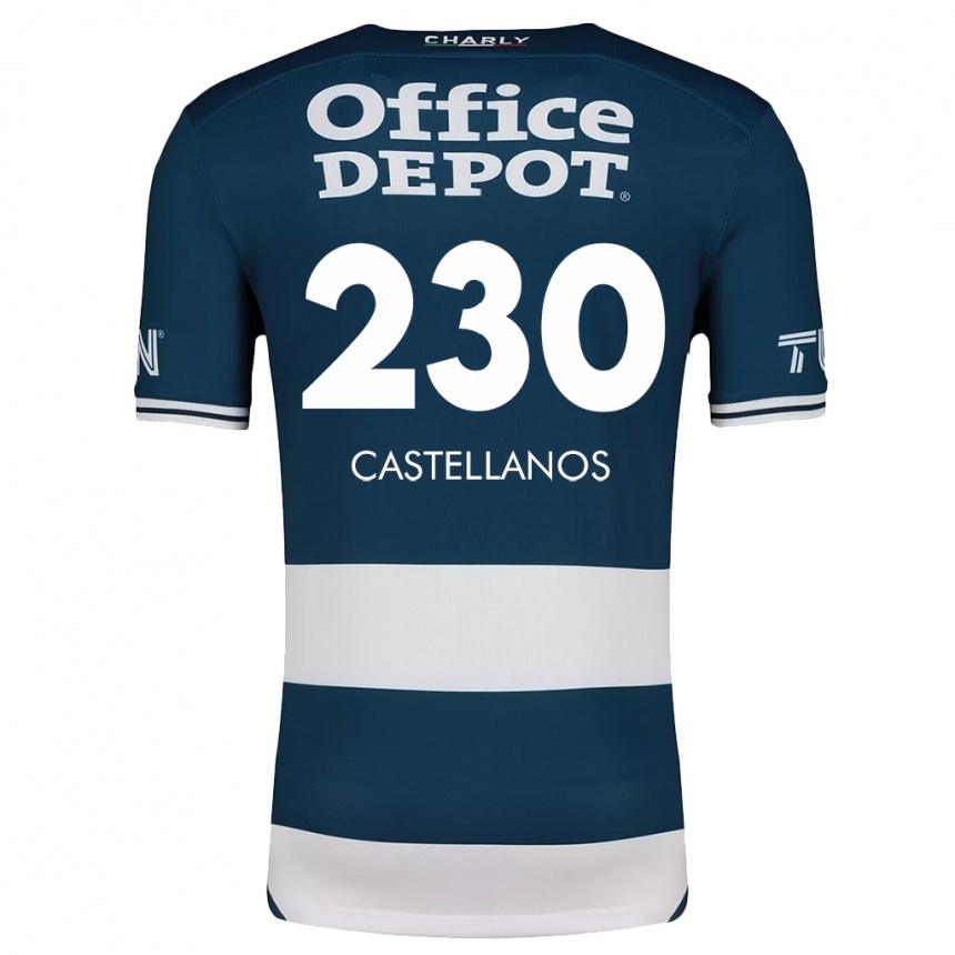 Men Football Edson Castellanos #230 Blue White Home Jersey 2024/25 T-Shirt Za