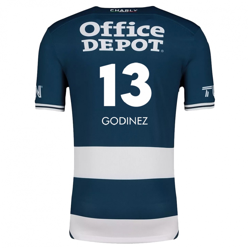 Men Football Alexandra Godinez #13 Blue White Home Jersey 2024/25 T-Shirt Za