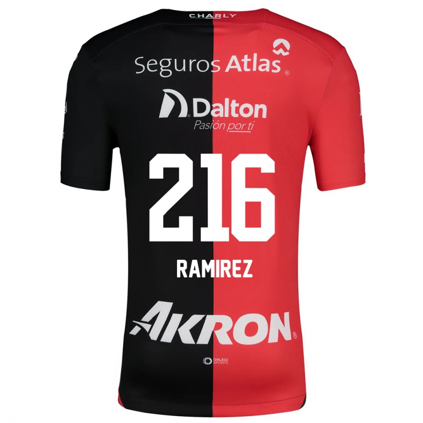 Men Football Paulo Ramírez #216 Red Black Home Jersey 2024/25 T-Shirt Za