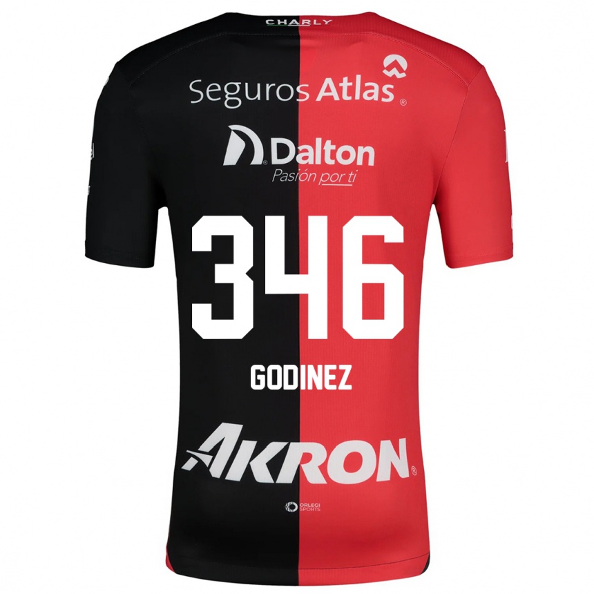 Men Football Olmo Godínez #346 Red Black Home Jersey 2024/25 T-Shirt Za