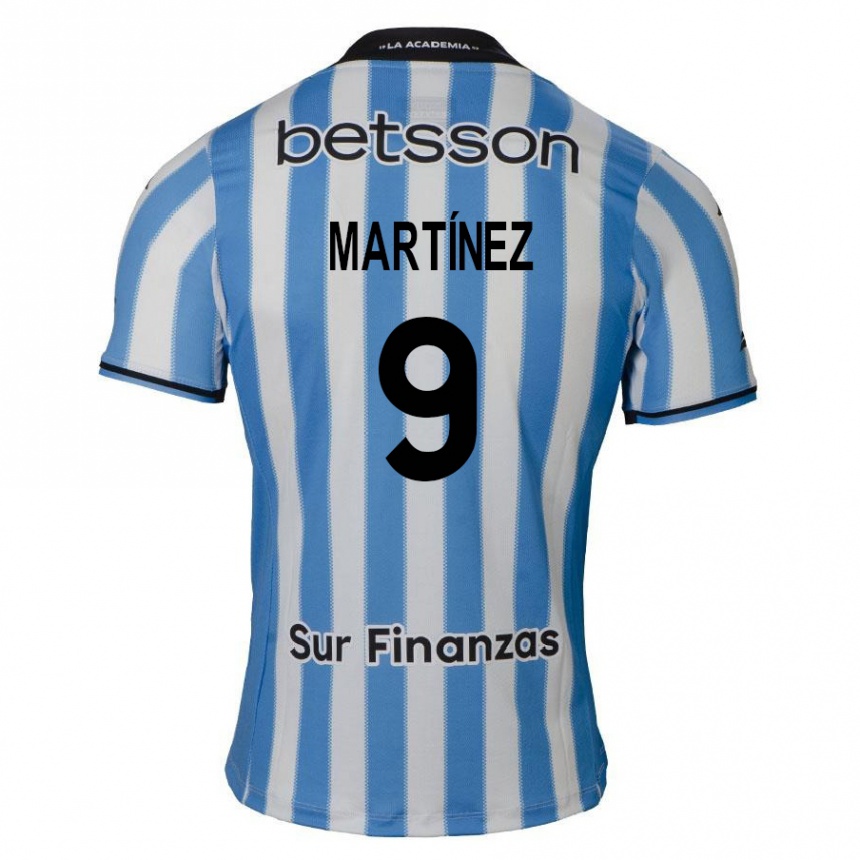 Men Football Adrián Martínez #9 Blue White Black Home Jersey 2024/25 T-Shirt Za