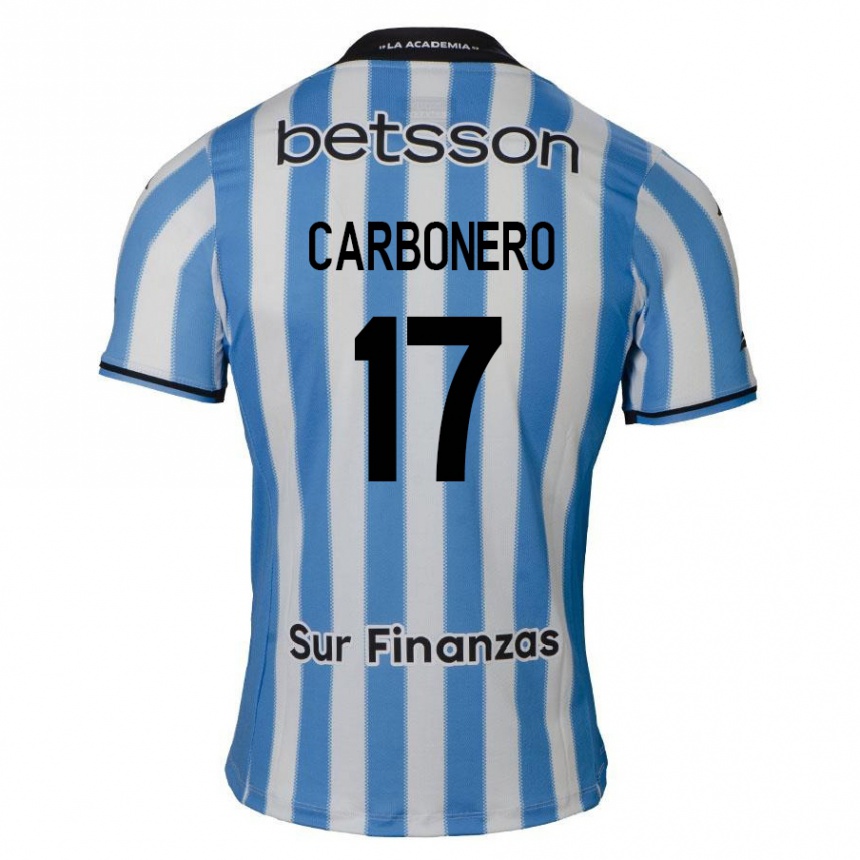 Men Football Johan Carbonero #17 Blue White Black Home Jersey 2024/25 T-Shirt Za