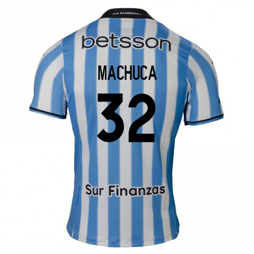 Men Football Elías Machuca #32 Blue White Black Home Jersey 2024/25 T-Shirt Za