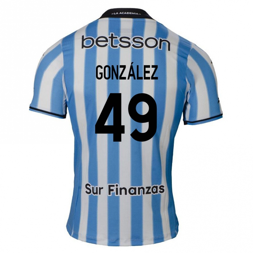 Men Football David González #49 Blue White Black Home Jersey 2024/25 T-Shirt Za