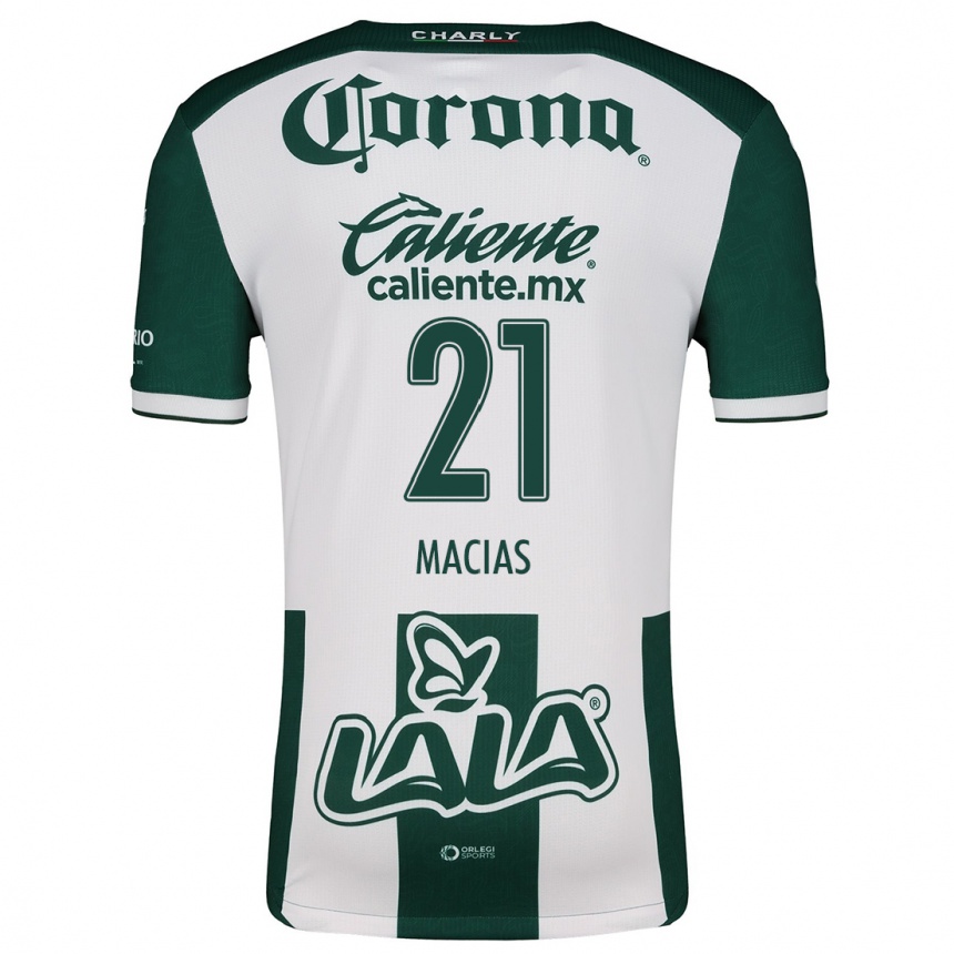 Men Football José Juan Macías #21 Green White Home Jersey 2024/25 T-Shirt Za