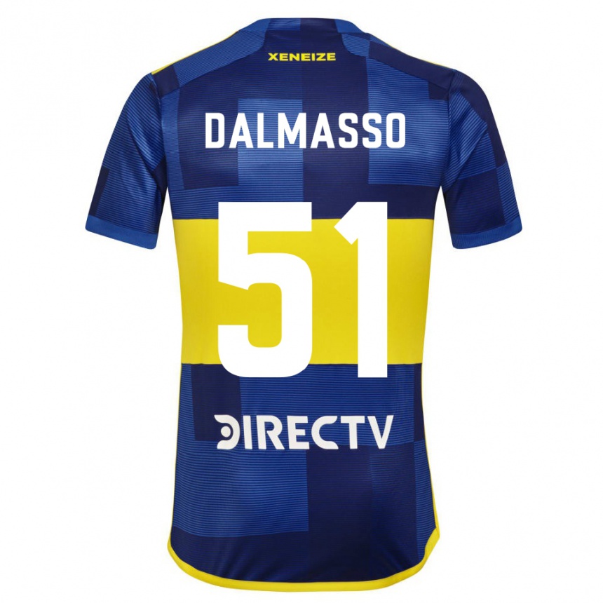 Men Football Santiago Dalmasso #51 Blue Yellow Home Jersey 2024/25 T-Shirt Za