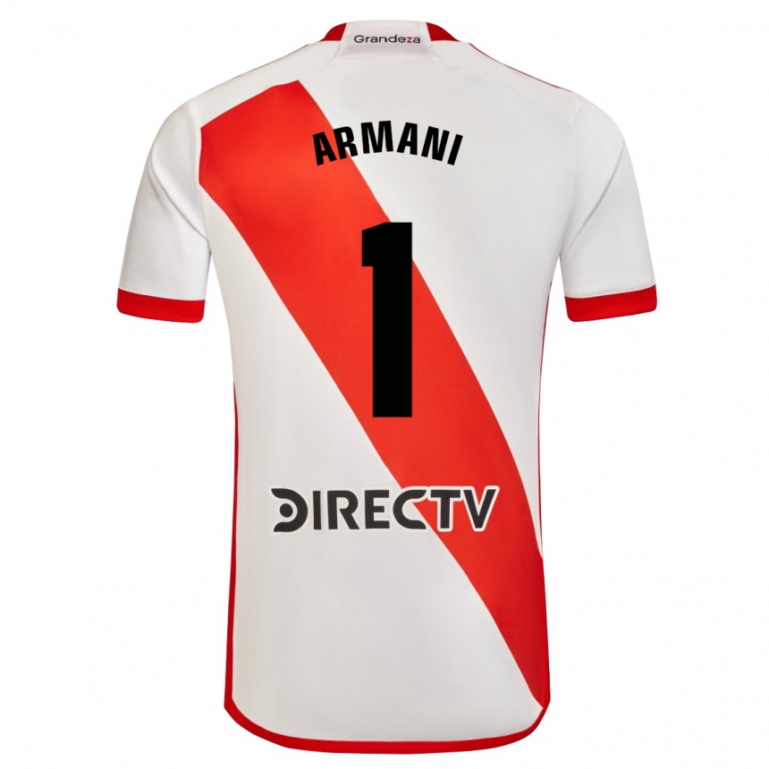 Men Football Franco Armani #1 White Red Home Jersey 2024/25 T-Shirt Za