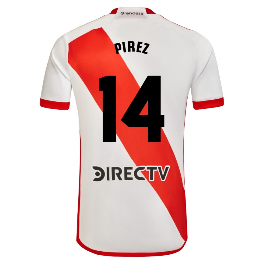 Men Football Leandro González Pírez #14 White Red Home Jersey 2024/25 T-Shirt Za