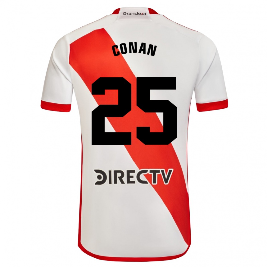 Men Football Conan Ledesma #25 White Red Home Jersey 2024/25 T-Shirt Za