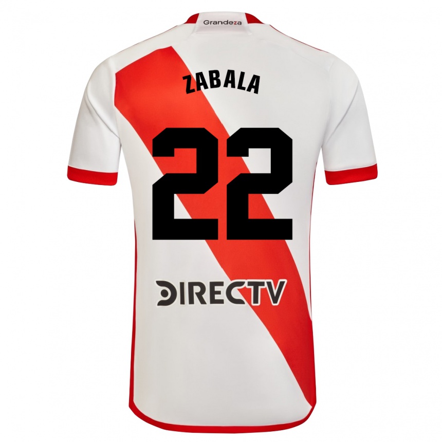 Men Football Daniel Zabala #22 White Red Home Jersey 2024/25 T-Shirt Za