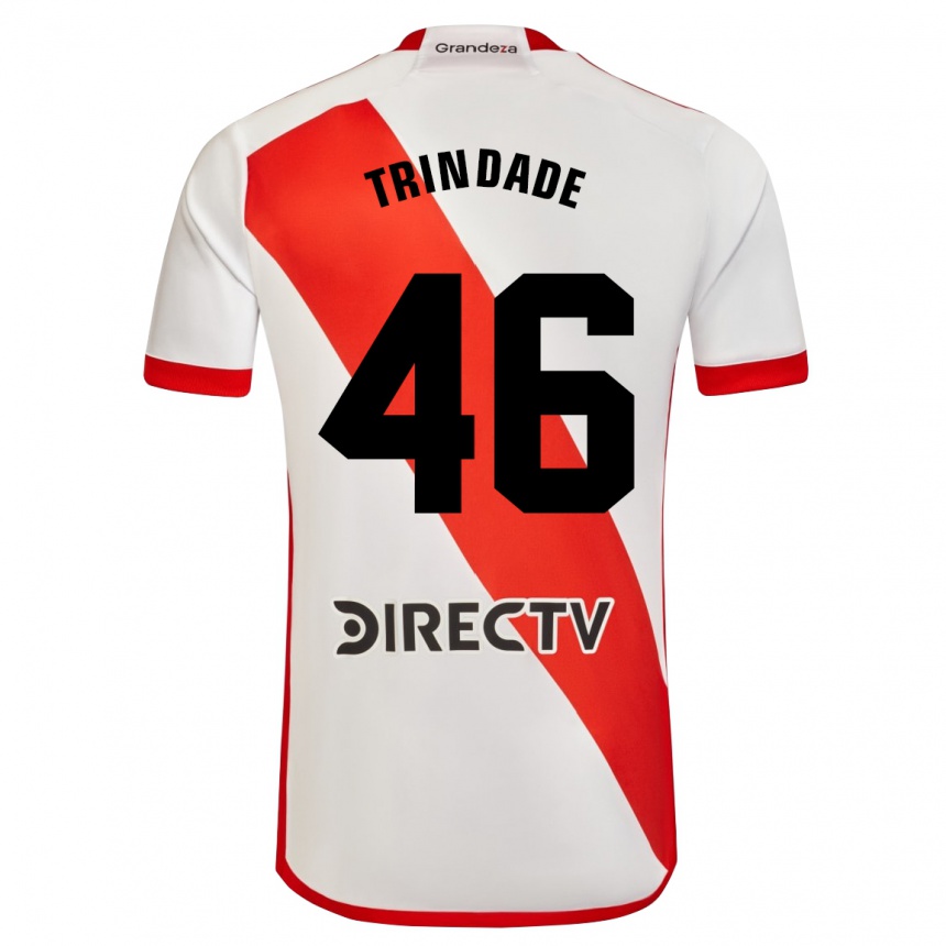 Men Football Gonzalo Trindade #46 White Red Home Jersey 2024/25 T-Shirt Za