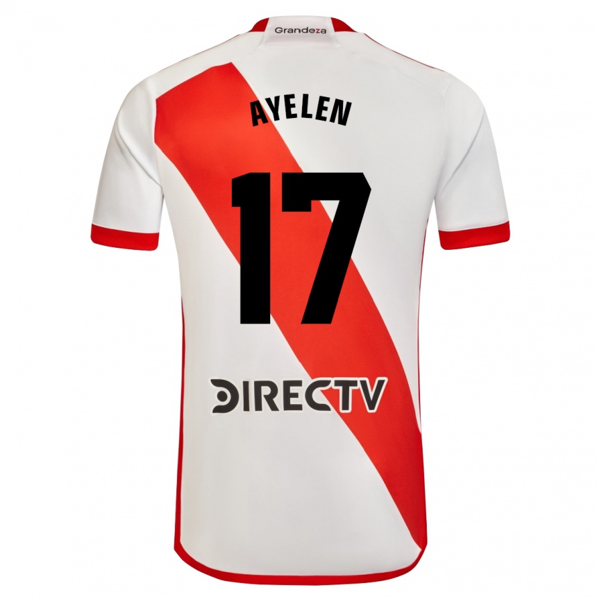 Men Football Stephanie Ayelén Melgarejo #17 White Red Home Jersey 2024/25 T-Shirt Za