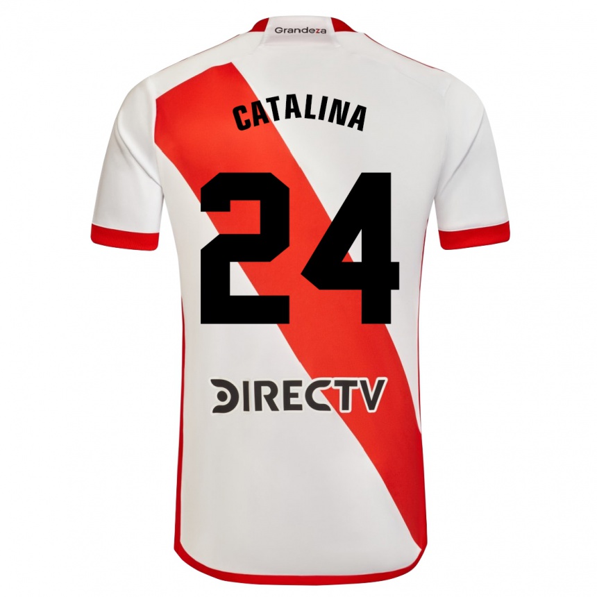 Men Football Catalina Julia Primo #24 White Red Home Jersey 2024/25 T-Shirt Za