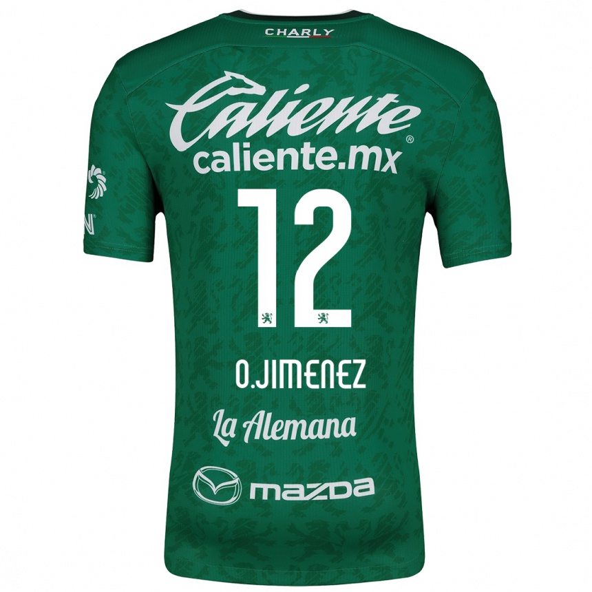 Men Football Oscar Jimenez #12 Green White Home Jersey 2024/25 T-Shirt Za