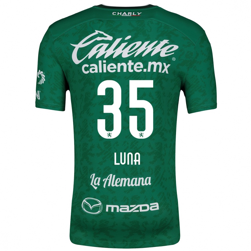 Men Football Diego Luna #35 Green White Home Jersey 2024/25 T-Shirt Za