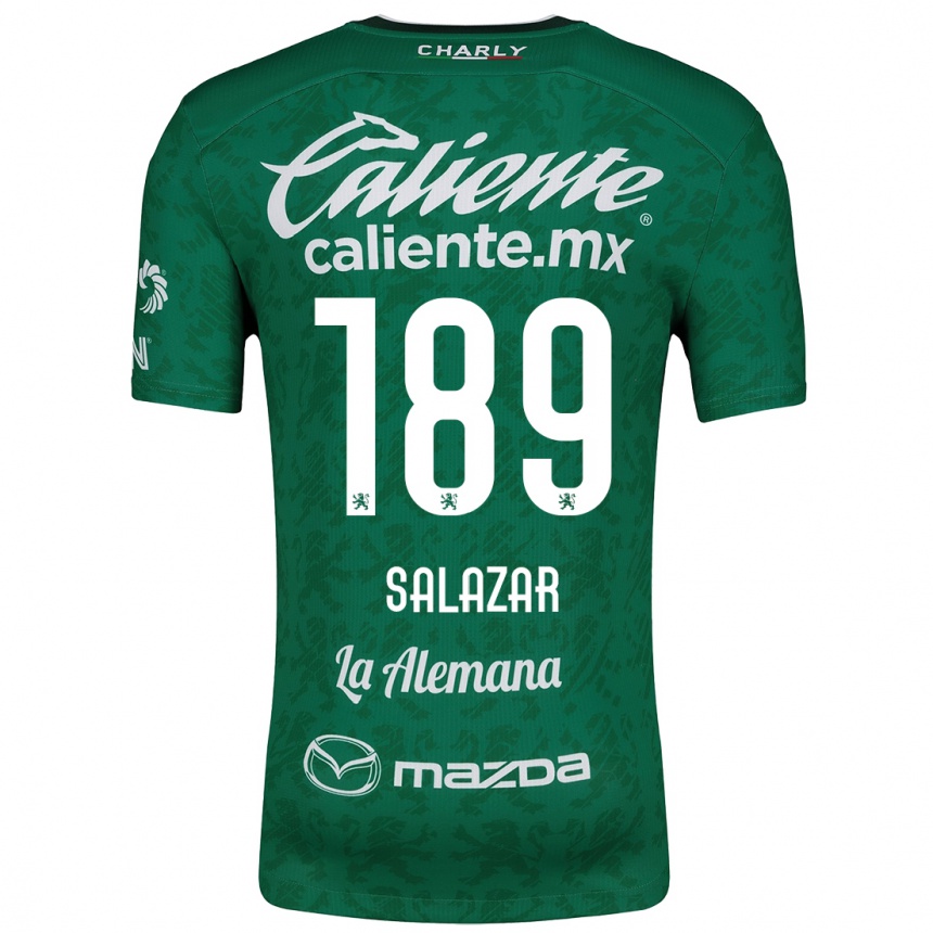 Men Football José Salazar #189 Green White Home Jersey 2024/25 T-Shirt Za