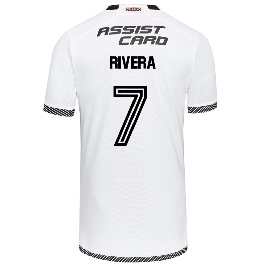 Men Football Francisco Rivera #7 White Black Home Jersey 2024/25 T-Shirt Za