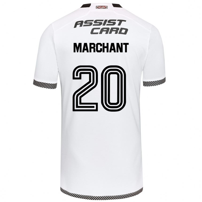 Men Football Francisco Marchant #20 White Black Home Jersey 2024/25 T-Shirt Za