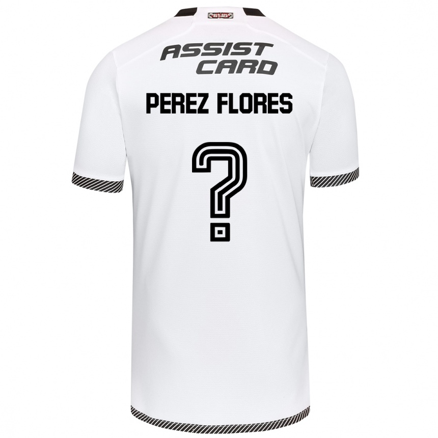 Men Football Benjamín Pérez Flores #0 White Black Home Jersey 2024/25 T-Shirt Za