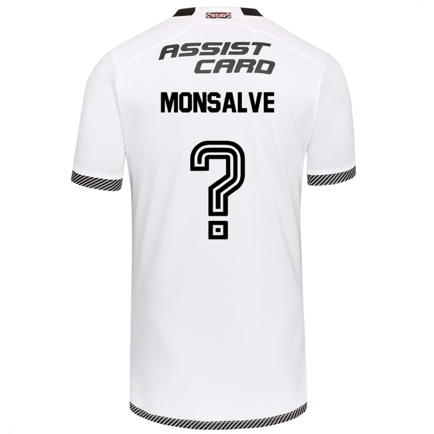 Men Football Gaspar Monsalve #0 White Black Home Jersey 2024/25 T-Shirt Za