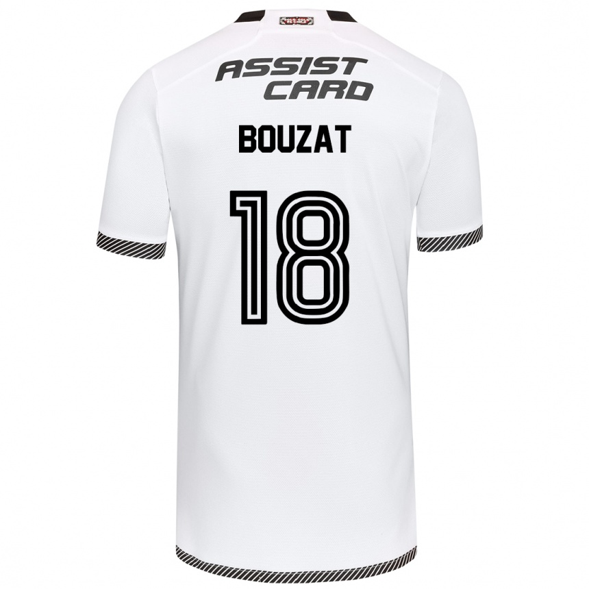 Men Football Agustín Bouzat #18 White Black Home Jersey 2024/25 T-Shirt Za