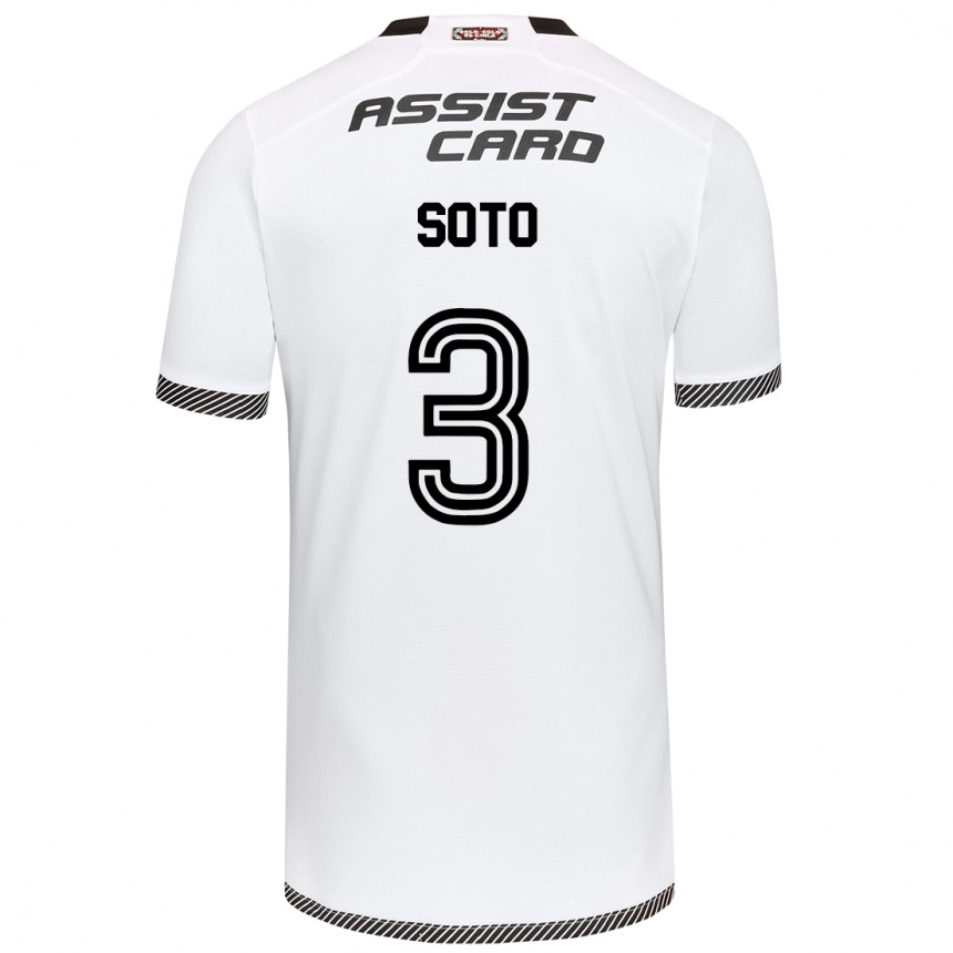 Men Football Rocío Soto #3 White Black Home Jersey 2024/25 T-Shirt Za