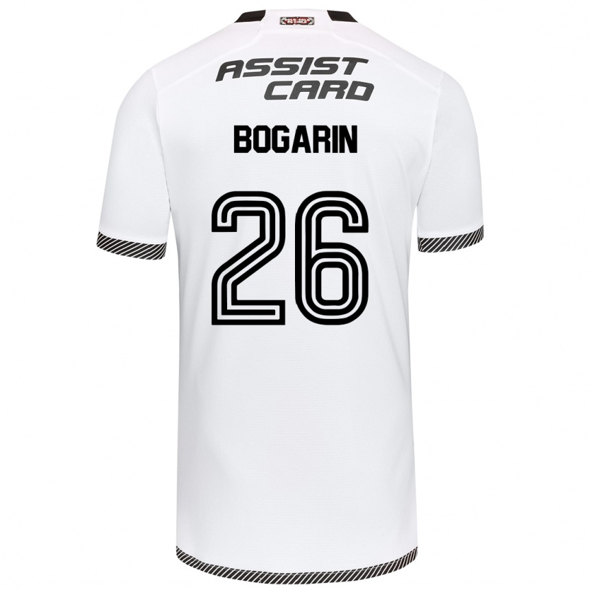 Men Football Dahiana Bogarín #26 White Black Home Jersey 2024/25 T-Shirt Za