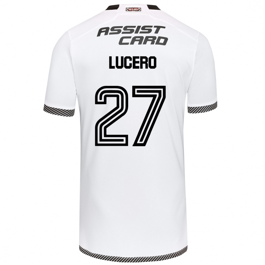 Men Football Valentina Lucero #27 White Black Home Jersey 2024/25 T-Shirt Za