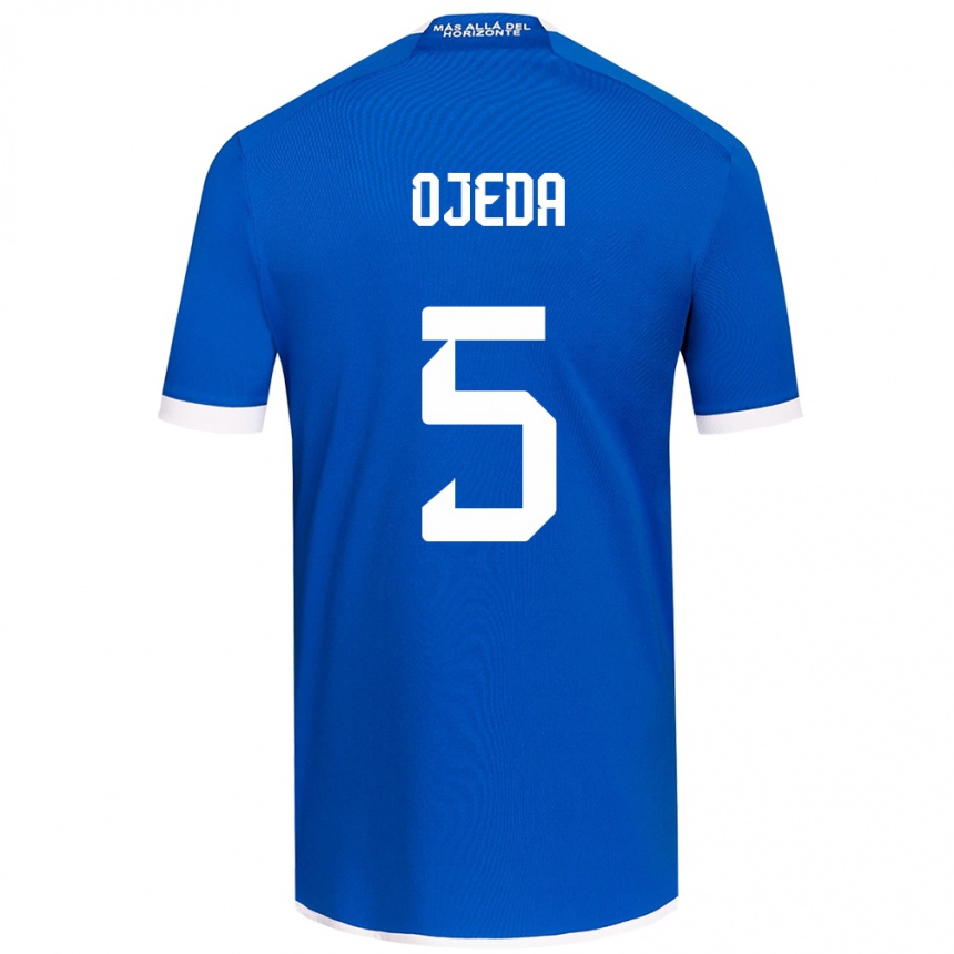 Men Football Emmanuel Ojeda #5 Blue White Home Jersey 2024/25 T-Shirt Za