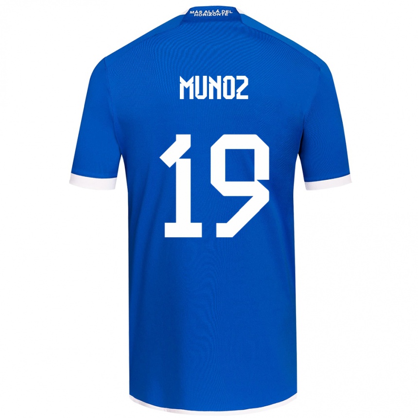 Men Football Cristóbal Muñoz #19 Blue White Home Jersey 2024/25 T-Shirt Za