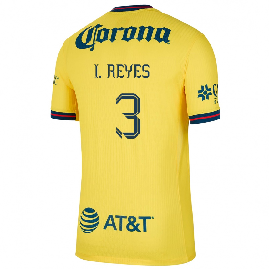 Men Football Israel Reyes #3 Yellow Blue Home Jersey 2024/25 T-Shirt Za