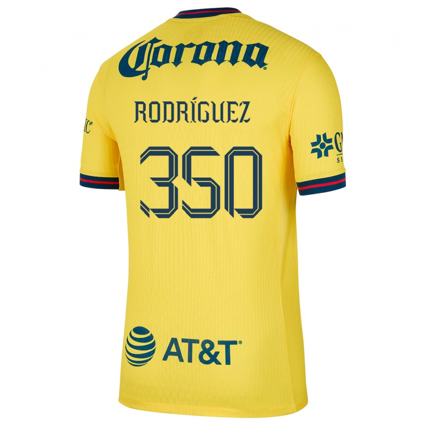 Men Football Ángel Rodríguez #350 Yellow Blue Home Jersey 2024/25 T-Shirt Za