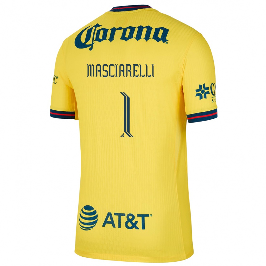 Men Football Renata Masciarelli #1 Yellow Blue Home Jersey 2024/25 T-Shirt Za