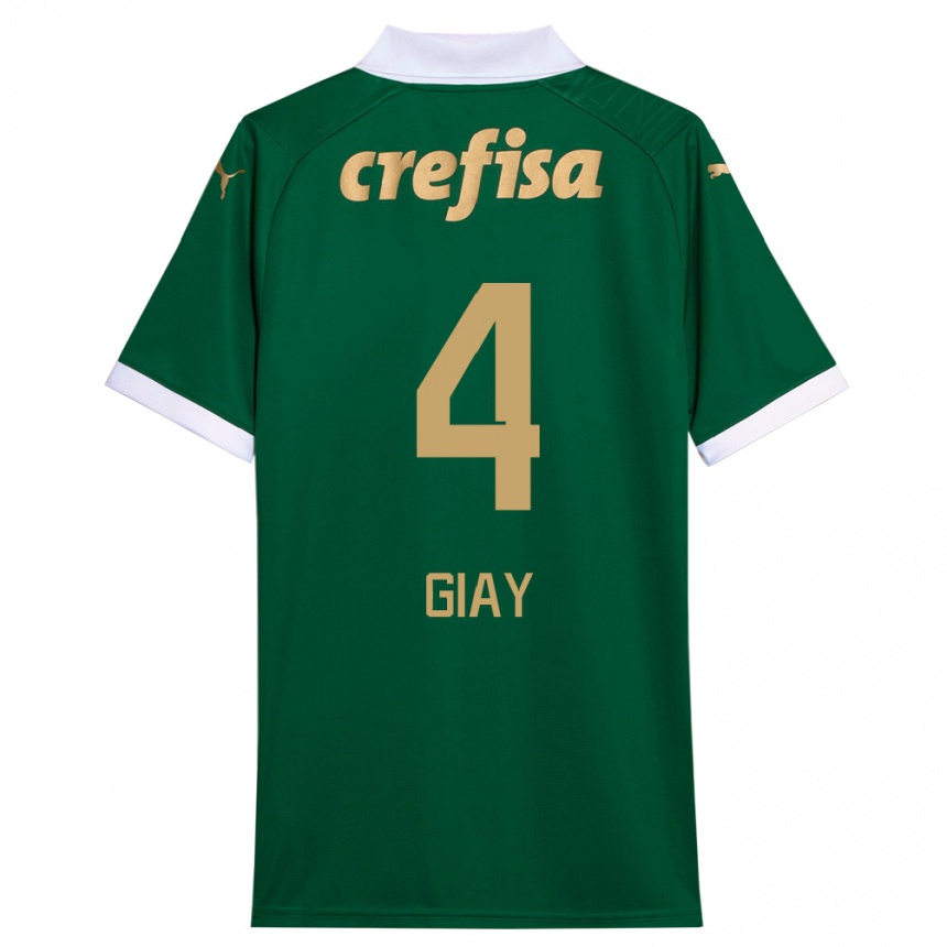 Men Football Agustín Giay #4 Green White Home Jersey 2024/25 T-Shirt Za