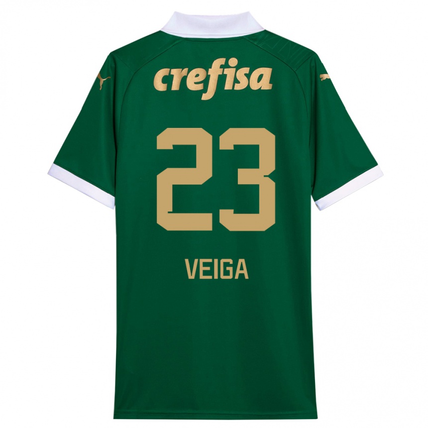 Men Football Raphael Veiga #23 Green White Home Jersey 2024/25 T-Shirt Za