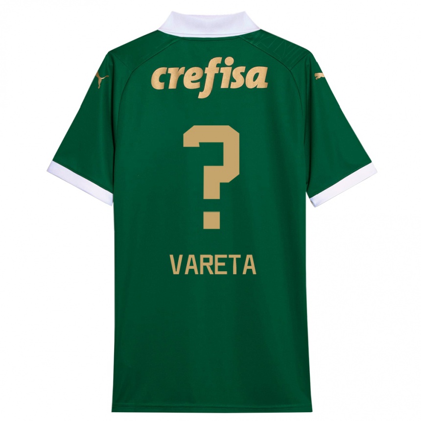 Men Football Gabriel Vareta #0 Green White Home Jersey 2024/25 T-Shirt Za