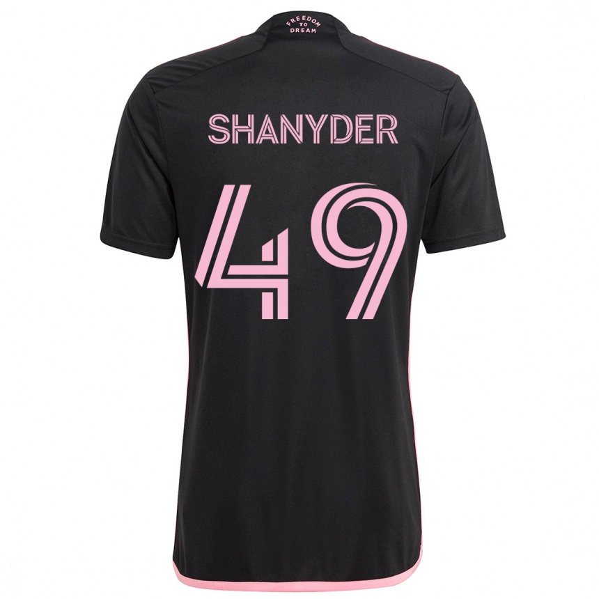 Men Football Shanyder Borgelin #49 Black Away Jersey 2024/25 T-Shirt Za