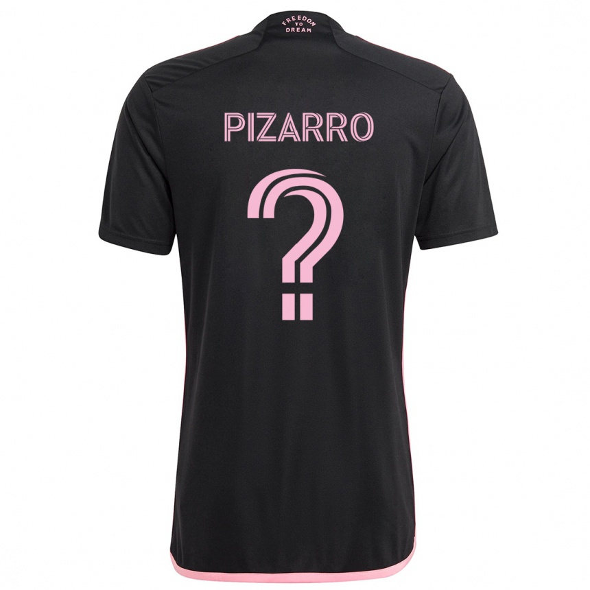 Men Football Rodolfo Pizarro #0 Black Away Jersey 2024/25 T-Shirt Za