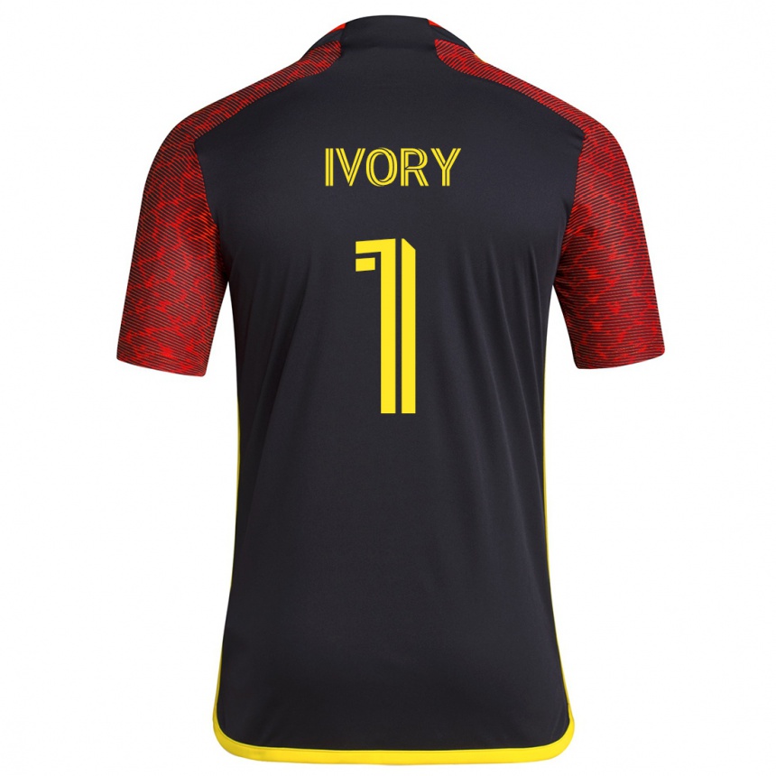 Men Football Laurel Ivory #1 Red Black Away Jersey 2024/25 T-Shirt Za