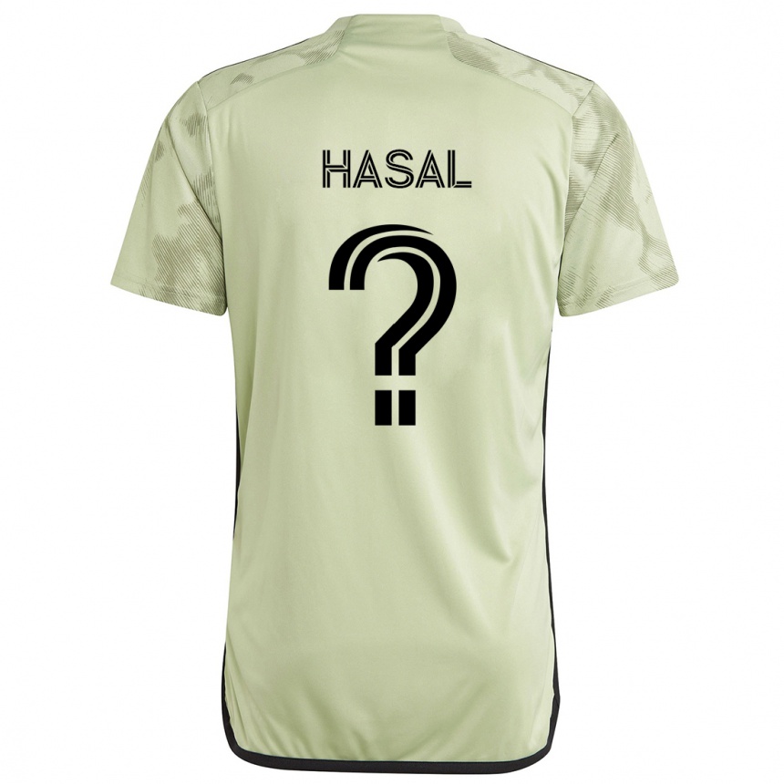 Men Football Thomas Hasal #0 Light Green Away Jersey 2024/25 T-Shirt Za