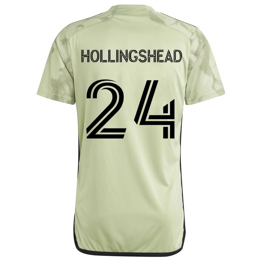 Men Football Ryan Hollingshead #24 Light Green Away Jersey 2024/25 T-Shirt Za