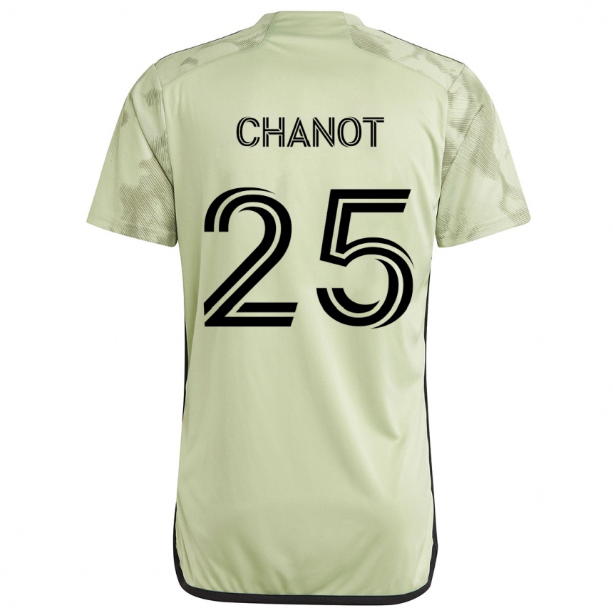 Men Football Maxime Chanot #25 Light Green Away Jersey 2024/25 T-Shirt Za