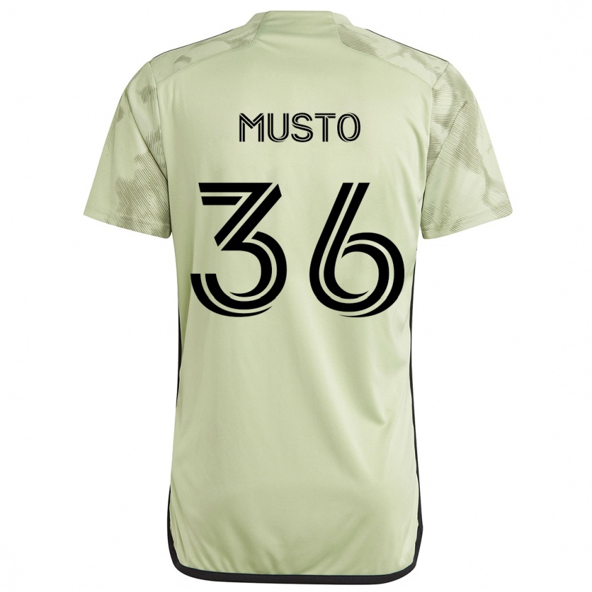 Men Football Tommy Musto #36 Light Green Away Jersey 2024/25 T-Shirt Za