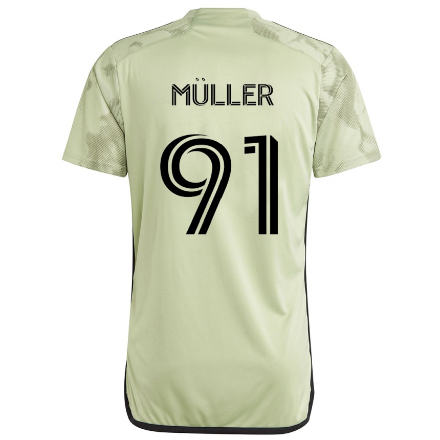 Men Football Luis Müller #91 Light Green Away Jersey 2024/25 T-Shirt Za