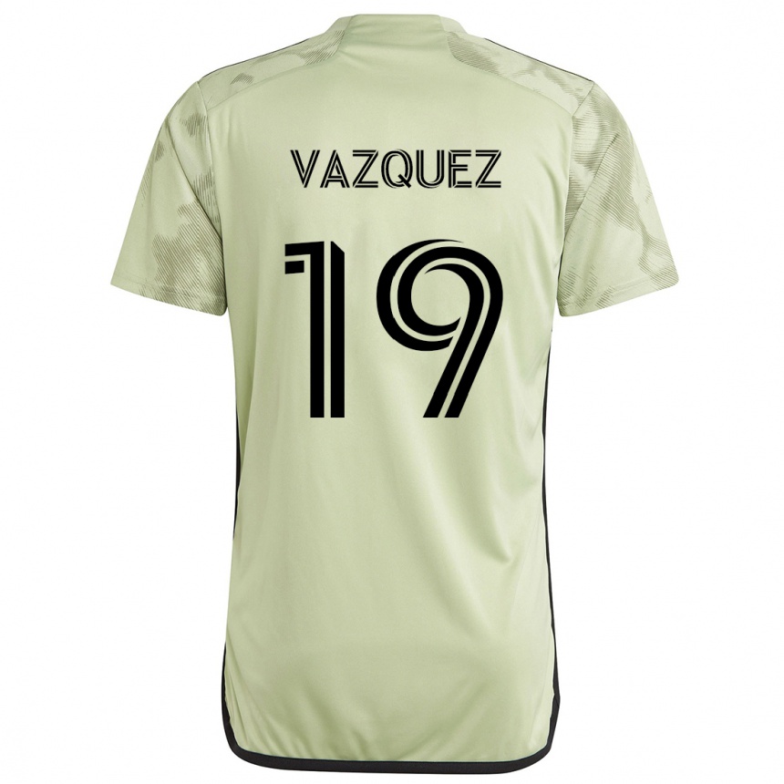 Men Football Favian Vazquez #19 Light Green Away Jersey 2024/25 T-Shirt Za